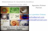 Matemáticas IV. Geometría Analítica Preparatoria Sur …mateyfisica.weebly.com/uploads/3/0/3/9/30397985/a4.primer_parcial..pdf · Principales aportaciones de: •Pitágoras •Euclides