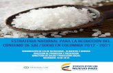 ESTRATEGIA NACIONAL PARA LA REDUCCION DEL CONSUMO DE SAL ... · 14 OPS-OMS. Reducción del consumo de sal en la población; informe de un foro y una reunión técnica de la ... go