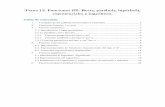 Tema 12. Funciones (II). Recta, parábola, hipérbola ...joseluislorente.es/4eso/temas4/funciones_III.pdf · 5.3 Problemas con logaritmos y exponenciales. Ecuaciones y sistemas ...