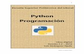 Python Programación - FCNM · programación Python Su estudio cubriría el tiempo de un semestre académico . para ... 9 Programación Orientada a Objetos 313 .