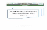 PLAN ANUAL OPERATIVO INSTITUCIONAL 2011 …centa.gob.sv/docs/planes/PAO CENTA 2011.pdf · Un insumo importante para el desarrollo del Plan Operativo Anual ha sido el marco de acción