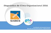 Diagnóstico de Clima Organizacional 2016 - …eres.sabes.edu.mx/dir_dho/Clima_2015/INFORME CLIMA 2016 .pdf · Diagnóstico de Clima Organizacional 2016 Coordinación de Desarrollo