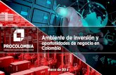 oportunidades de negocio en Colombiainviertaencolombia.com.co/Presentación_Colombia-_Español_Marzo... · Marzo de 2016 . Un sistema económico dinámico y estable ... optima. Un