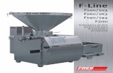F-Line - solutiost.com · óptima de la pasta de embutido. ... La F-Line F200 alcanza un rendimiento máximo de 4.800 kg/h y una presión de embutido de ... alimentación de pequeñas