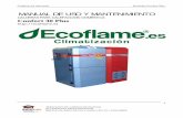 MANUAL DE USO Y MANTENIMIENTO - Inicio - …ecoflame.es/tienda/wp-content/uploads/2013/09/Manual-de-Instalador... · Caldera de biomasa: Modelos Confort Plus Fabricantes de calderas