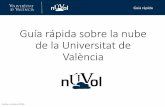 Guía rápida de nÚVol - nÚVol - The Cloud at UV · Guía rápida sobre la nube de la Universitat de València. ... ¿Qué hay en la página de acceso? Fecha: ... Menú de utilidades.