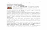 Las castas en la India - cienciarazonyfe.comcienciarazonyfe.com/assets/archivos/articulos1385325382.pdf · las otras religiones cercanas al hinduismo. ... bajas (dalits) y luchan