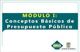 MÓDULO I: Conceptos Básicos de Presupuesto Público · Conceptos Básicos de Presupuesto Público . MÓDULO I: CONCEPTOS BÁSICOS DE PRESUPUESTO PÚBLICO CONTENIDO: 1. Definición