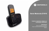 Serie Motorola D1010 · Intercomunicador .....12 Llamar a otro terminal .....12 Transferir una llamada externa a otro terminal. ... de corriente con conector rojo es para la unidad