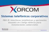 Sistemas telefónicos corporativos - xorcom.com · •Un sistema de telefonía VoIP integral, de nivel corporativo y basado en una plataforma de ... Solución lista para instalación