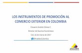 LOS INSTRUMENTOS DE PROMOCIÓN AL ... - Cali, Colombia · ACUERDOS COMERCIALES DE COLOMBIA *Países miembros del Triangulo Norte ... Módulo de Cuadro Insumo Producto. 1. Módulo