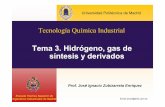 Tema 3. Hidrógeno, gas de síntesis y derivados · Bomba nuclear de Hidrógeno Atolón de Bikini, 1954. Prof. José Ignacio Zubizarreta Enríquez Email: jizubi@etsii.upm.es Tecnología