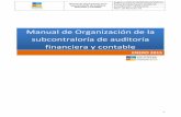 Manual de Organización de la subcontraloría de auditoría · 2016-11-07 · Manual de Organización de la subcontraloria de Auditoria financiera y Contable Registro:GMX1418/MO/DAC/250515