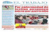 Por enfermedad de testigo posponen juicio por parricidio · Con Misa a la Chilena parte fiesta de San Isidro Labrador en El Asiento Pág. 9 Día de la Madre: Gendarmería celebró