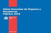 Datos Donantes de Órganos y Receptores Febrero 2016 · Gobierno de Chile / Ministerio de Salud 9 Donantes Efectivos Región Metropolitana por Servicio de Salud (Febrero,2016) 3 2
