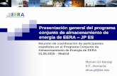 Presentación general del programa conjunto de ... · SP1: Almacenamiento de energía electroquímico (M. Conte, ENEA) Baterías, Supercondensadores SP2: Almacenamiento de energía