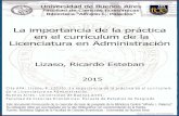 La importancia de la práctica en el currículum de la ...bibliotecadigital.econ.uba.ar/download/tpos/1502-0925_LizasoRE.pdf · Lizaso, Ricardo Esteban 2015 Cita APA: Lizaso, R, (2015),