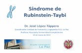Síndrome de Rubinstein-Taybi 2015/AESRT_2015... · Síndrome de Rubinstein-Taybi Dr. José López-Táppero Coordinador Unidad de Foniatría y Logopedia H.U. La Paz Profesor Asociado