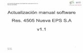 ACTUALIZACIÓN MANUAL SOFTWARE RES. 4505 …procex.co/nuevaeps/docs/Instructivo11112015.pdf · 6: Barra de longitud archivo= Muestra el tamaño del archivo a validar (en KB). 7: Barra