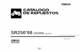 SR250’98 - Yamaha Motor México€¦ · Las piezas suministradas como conjunto se describen con un punto (.) que precede al nombre de la pieza como se indica a continuación. ...