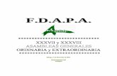 F.D.A.P.A.fdapamalaga.org/wp-content/uploads/2010/11/Memoria... · ORDEN DEL DÍA DE LA XXXVII ASAMBLEA GENERAL ORDINARIA 1.- Lectura y aprobación, si procede, de las actas de las