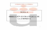TEMA 4: DIRECCIÓN ESTRATÉGICA DE LA EMPRESAjosejavierfernandez.weebly.com/uploads/2/6/6/7/2667447/tema_iv... · Estratégicas Evaluación y Selección de Estrategias Control Estratégico