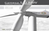 Gamesa 5.0 MW - La web de las energías renovables · Reducción del impacto visual. ... Un aerogenerador ... pesos y ruido. Palas segmentadas que facilitan el transporte y la instalación.
