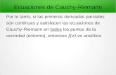 Ecuaciones de Cauchy-Riemann - bifi.esgopar/TEACHING/web_slides_CV_3_2016.pdf · Función exponencial ... De la ley de Ohm con Aplicación: Circuito RLC. Aplicación: Circuito RLC