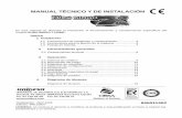 MANUAL TÉCNICO Y DE INSTALACIÓN - …recambios.unidesa.com/eurobingo1000/m tecnico y de instalacion.pdf · En este manual se describe la instalación el funcionamiento y características