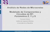 Análisis de Redes de Microondas Modelado de Componentes … · Circuitos de Radiofrecuencia, 2015, Parámetros S 1 Análisis de Redes de Microondas Modelado de Componentes y Circuitos