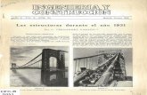 Las estructuras durante ano 1931 - cehopu.cedex.es · tablero de algunos puentes en arco. PRESAS DE FÁBRICA. Las presas arco se encuentran en un momento de su evolución muy interesante,