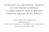 Incentivos a la Agricultura: Impacto en Crecimiento y ... · Incentivos a la Agricultura: ... ¿Cuánto espacio hay para reformar la ... la estimación de los impactos sobre pobreza