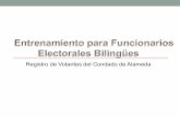 Registro de Votantes del Condado de Alameda - acgov.org · ROTULOS ADICIONALES PARA LUGARES DE VOTACION MULTIPLES Y MEGA Centro de Información para el Votante Indicé de Calles Boleta