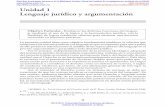 Unidad 1 Lenguaje jurídico y argumentación · 2015-11-27 · Marcial Pons, Madrid, 2000, pp. 147 y ss. Unidad 1 Lenguaje jurídico y argumentación objetivo Particular.-Establecer