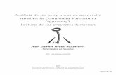 Análisis de los programas de desarrollo rural en la ... · Análisis de los programas de desarrollo rural en la Comunidad Valenciana (1991-2013). ... Lectura de los proyectos turísticos