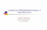 Lógica Proposicional 1 - Unitat de Coordinació ...rramirez/lc/L02.pdf · • Una formula proposicional es insatisfacible si ... • El tableau semantico es un algorithmo para probar