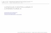 LENGUA CASTELLANA Y LITERATURA II. Real Decreto 1105/2014, de 26 de diciembre, por el que se establece el currículo básico de la Educación Secundaria Obligatoria y del Bachillerato