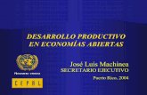 Desarrollo productivo en economías abiertas · 2015-11-03 · ... El desempeño de América Latina y el Caribe en la economía global. Segunda parte ... Capítulo 4 - Crecimiento,