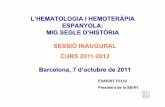 L’HEMATOLOGIA I HEMOTERÀPIA ESPANYOLA: … · progresos científicos de la especialidad, mantener las buenas ... AÑO 2000 AÑO 2001 AÑO2002 AÑO 2003 AÑO 2004 AÑO 2005 AÑO