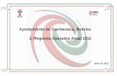 Ayuntamiento de Cuernavaca, Morelos 2. Programa Operativo ...€¦ · El Programa Operativo Anual (POA) ... mediante el cual se instrumenta en el corto plazo el Plan Municipal de