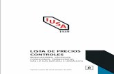LISTA DE PRECIOS CONTROLES - ws.iusa.com.mxws.iusa.com.mx/Precios/Lista123.pdf · GLOBO CON PURGA (HIERRO) » Presión máxima 400 PSI (28 Kg/cm 2 » » Fabricada en hierro. 4 Condicione