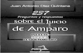 Juan Antonio Díez - tulosabias.com · PRÓLOGO 237 Preguntas y Respuestas sobre el juicio de Amparo, del profesor Juan Antonio Díez Quintana comprende una valiosa sistematización