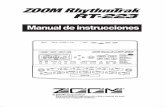Manual de instrucciones - Zoom · Está prohibida la reproducción total o parcial de este manual por cualquier ... cada sonido de batería de forma individual. ... entre un hi-hat