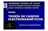 TEORÍA DE CAMPOS ELECTROMAGNÉTICOS · TEORÍA DE CAMPOS ELECTROMAGNÉTICOS ... ELECTROMAGNÉTICOS TEMA: CORRIENTE ELÉCTRICA. DEFINICION DE CORRIENTE ELÉCTRICA ... V = velocidad