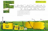 UMIGADORAS Y EQUIPOS - fercon.com.cofercon.com.co/catalogo2016/fumigadoras/down/fumigadoras.pdf · FUMIGADORAS DE ESPALDA 22 20 ref. 01 - 01 - 0045 ... de gasolina por 1 parte de