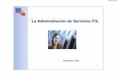 La Administración de Servicios ITIL - www ...PD] Documentos... · Diseño para recuperación (reactivo) CONSIDERACIONES DE SEGURIDAD ADMINISTRACION DE MANTENIMIENTO ... BDD DE LA