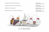Gebrauchsanleitung Titrator TitroLine KF - SI Analytics · Los métodos para el titraje de muestras, la determinación volumétrica y del valor obtenido por el ensayo en blanco ya