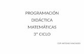 PROGRAMACIÓN DIDÁCTICA MATEMÁTICAS 3º … · de evaluación del alumnado y los criterios de calificación, en consonancia con las orientaciones metodológicas ... Múltiplos y
