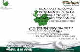 MARIA EUGENIA ORTIZ CORREA - catastrolatino.org · • Ingreso autónomo de los municipios en Colombia • Impuesto predial como uno de los principales ... institucionales tienen