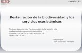 Restauración de la biodiversidad y los servicios … · que de ella se demanden" (Serrada, 1995). El concepto de repoblación forestal lleva implícitos unos objetivos que pueden